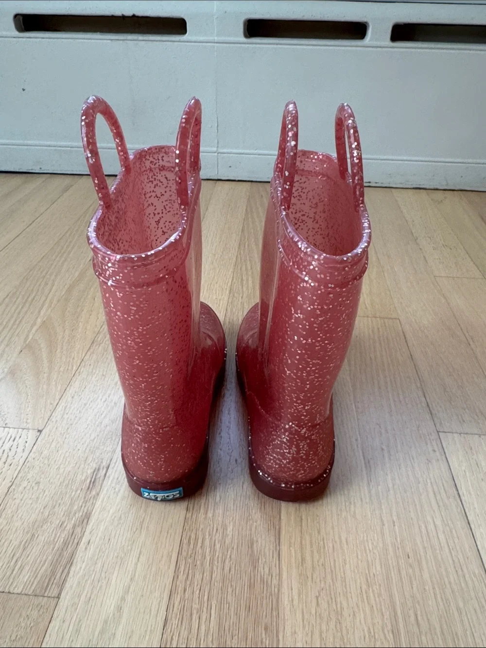 5/$30 Girls' Glitter Pull-On Rain Boots in Rose